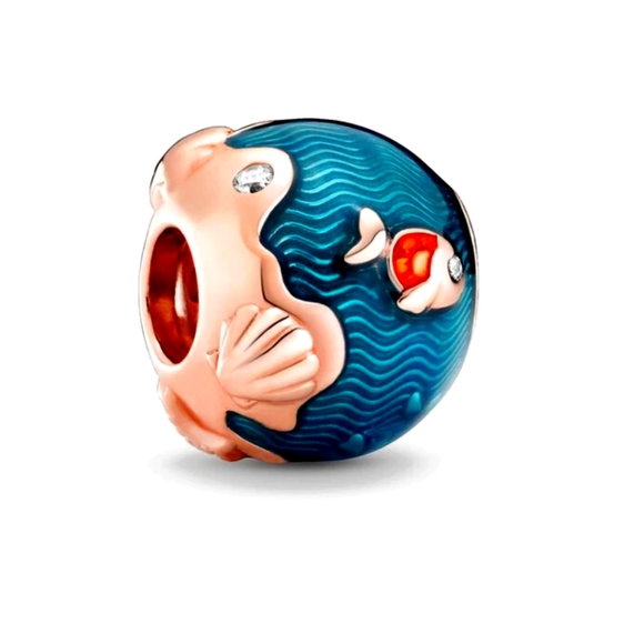 Women's Oceanic Sea Rose Gold Bracelet Fine Jewelry w Charms - Picture 9 of 10